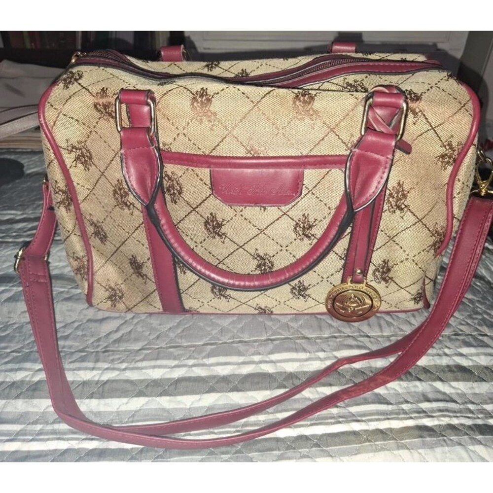 U.s polo assn tote logo jacquard